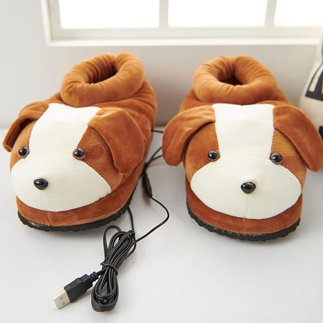 1 Pair Cute Feet Warm Slippers USB Foot Warmer Shoes Computer PC Electric Heat Slipper for Home Travel  Office voetverwarmers