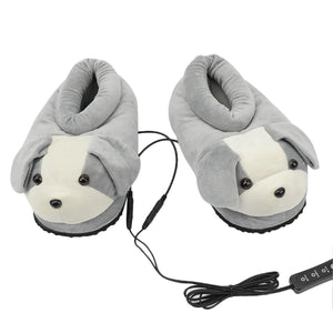 1 Pair Cute Feet Warm Slippers USB Foot Warmer Shoes Computer PC Electric Heat Slipper for Home Travel  Office voetverwarmers