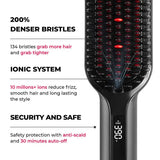 TYMO iONIC PLUS - Hair Straightener Brush with Smooth and Comfort Features hair straightening  hairwaver Smoothing Handle