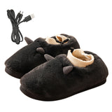 1 Pair Cute Feet Warm Slippers USB Foot Warmer Shoes Computer PC Electric Heat Slipper for Home Travel  Office voetverwarmers