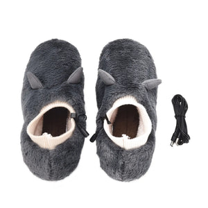 1 Pair Cute Feet Warm Slippers USB Foot Warmer Shoes Computer PC Electric Heat Slipper for Home Travel  Office voetverwarmers