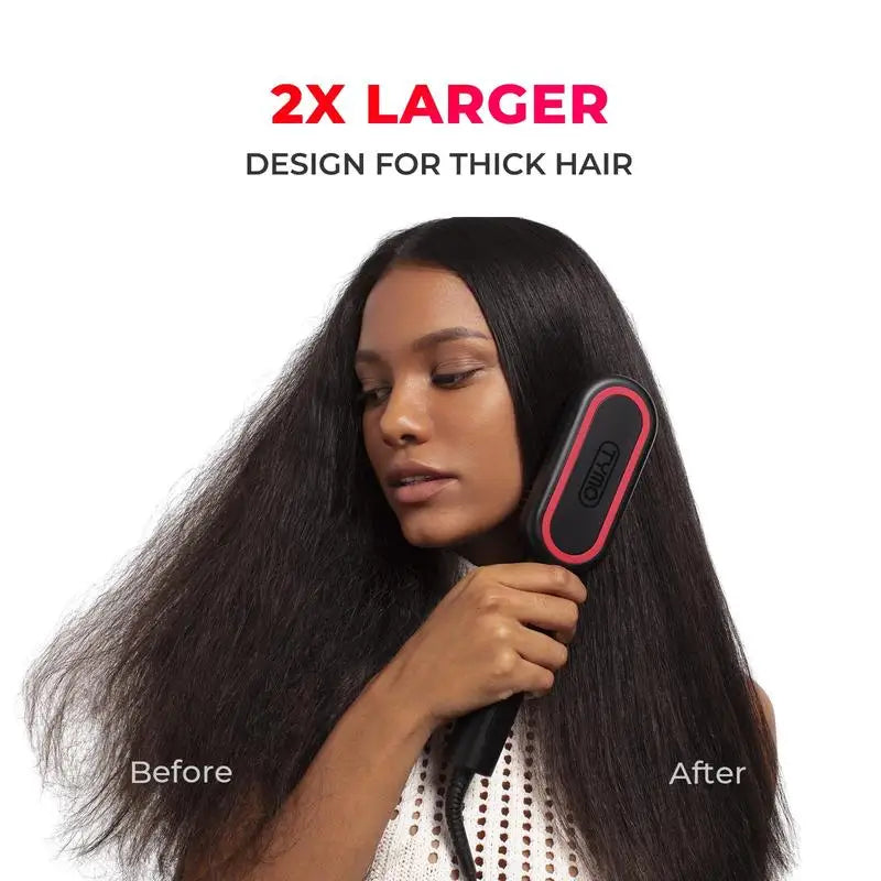 TYMO iONIC PLUS - Hair Straightener Brush with Smooth and Comfort Features hair straightening  hairwaver Smoothing Handle