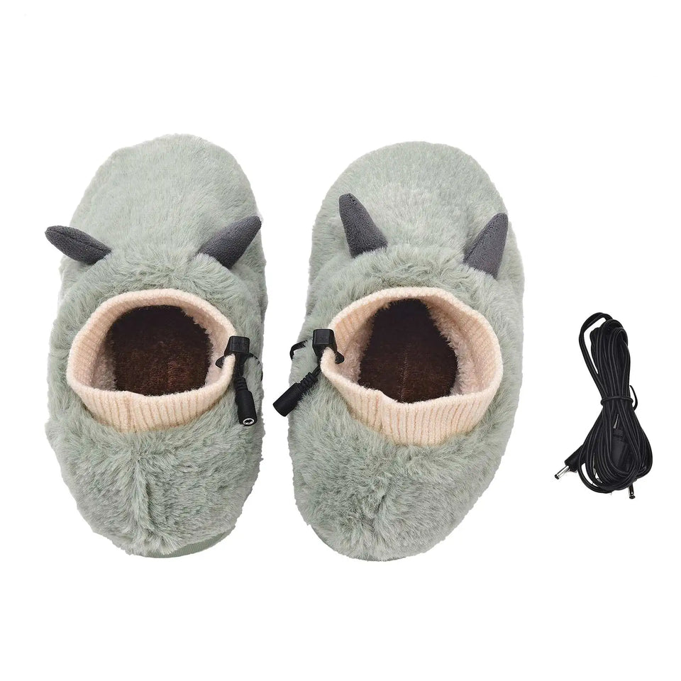 1 Pair Cute Feet Warm Slippers USB Foot Warmer Shoes Computer PC Electric Heat Slipper for Home Travel  Office voetverwarmers